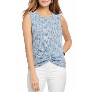 NIC + ZOE Daytrip Twist Front Sweater Tank XL/Extra Large in Light Sky Blue NWT